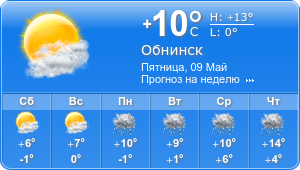 Прогноз погоды на неделю