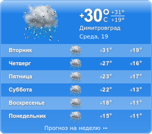 Погода в димитровграде на часы